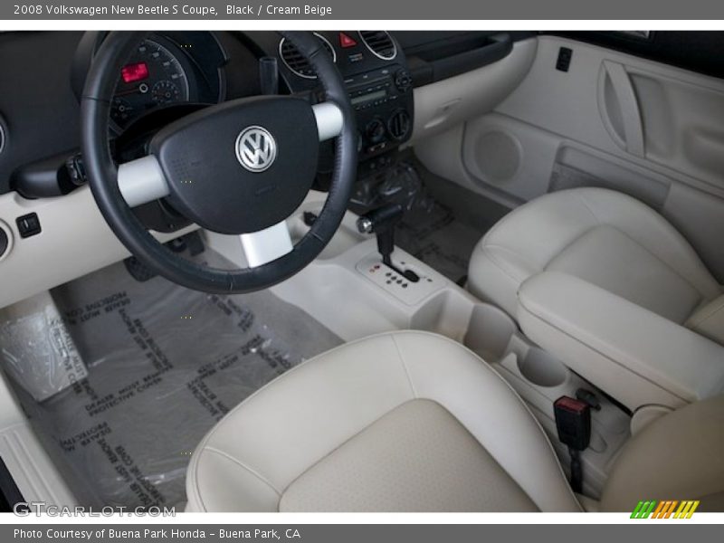 Black / Cream Beige 2008 Volkswagen New Beetle S Coupe