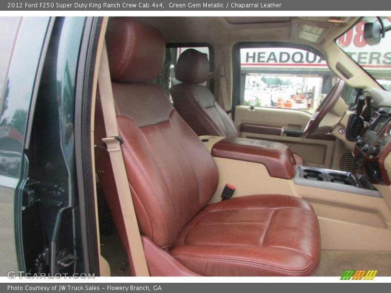 Green Gem Metallic / Chaparral Leather 2012 Ford F250 Super Duty King Ranch Crew Cab 4x4