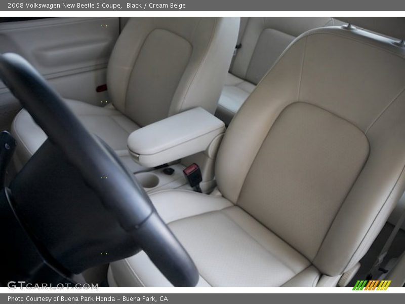 Black / Cream Beige 2008 Volkswagen New Beetle S Coupe