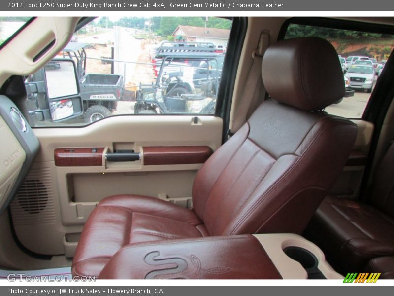 Green Gem Metallic / Chaparral Leather 2012 Ford F250 Super Duty King Ranch Crew Cab 4x4