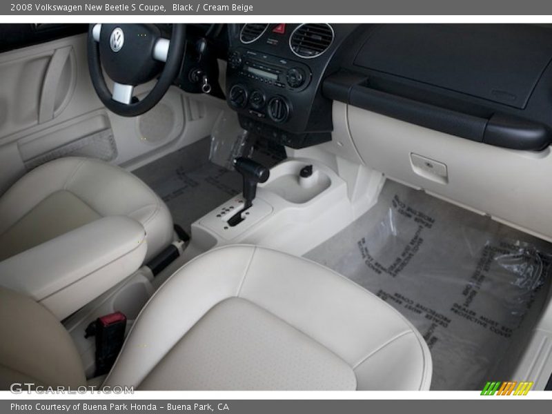 Black / Cream Beige 2008 Volkswagen New Beetle S Coupe
