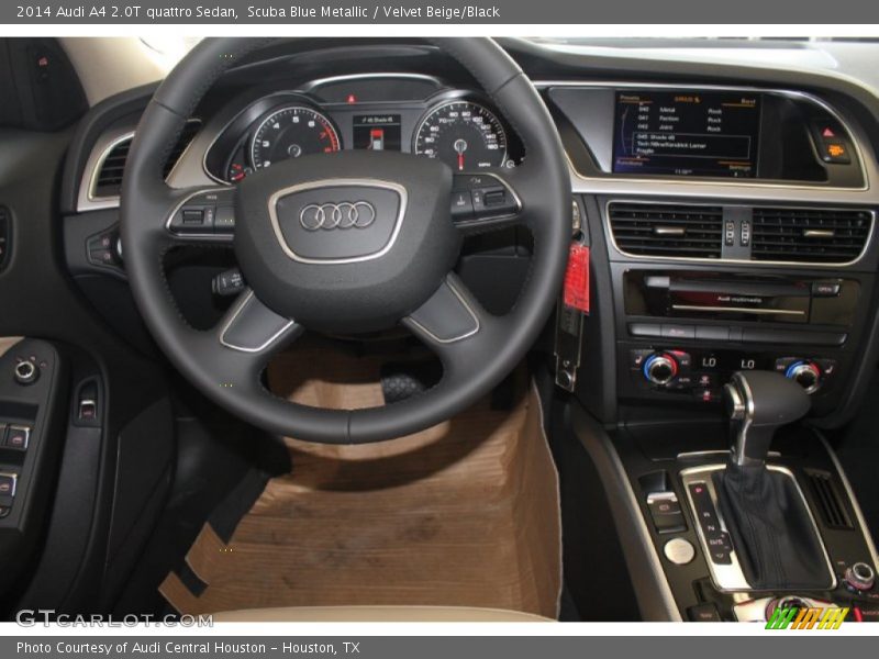 Scuba Blue Metallic / Velvet Beige/Black 2014 Audi A4 2.0T quattro Sedan