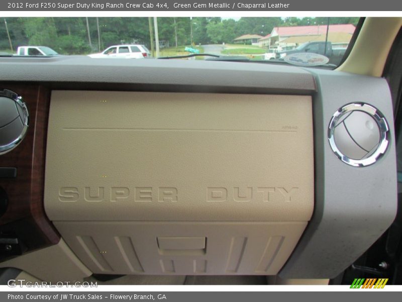 Green Gem Metallic / Chaparral Leather 2012 Ford F250 Super Duty King Ranch Crew Cab 4x4