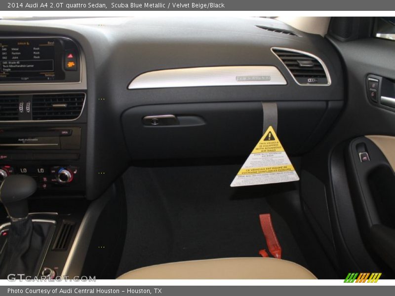 Scuba Blue Metallic / Velvet Beige/Black 2014 Audi A4 2.0T quattro Sedan