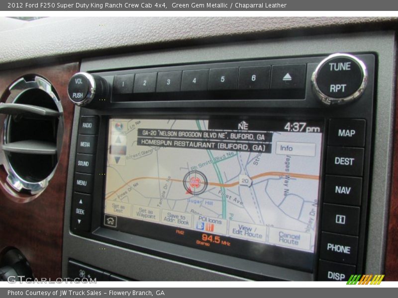 Green Gem Metallic / Chaparral Leather 2012 Ford F250 Super Duty King Ranch Crew Cab 4x4