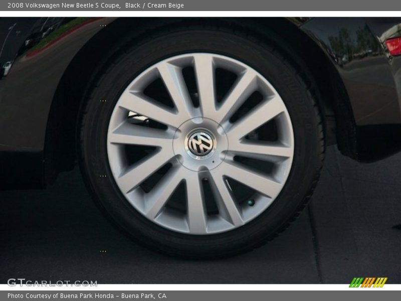 Black / Cream Beige 2008 Volkswagen New Beetle S Coupe
