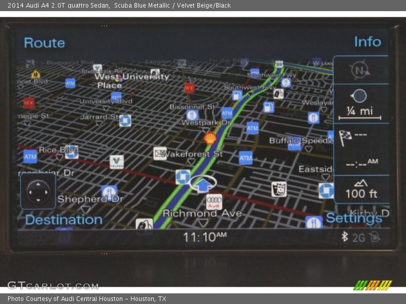 Scuba Blue Metallic / Velvet Beige/Black 2014 Audi A4 2.0T quattro Sedan