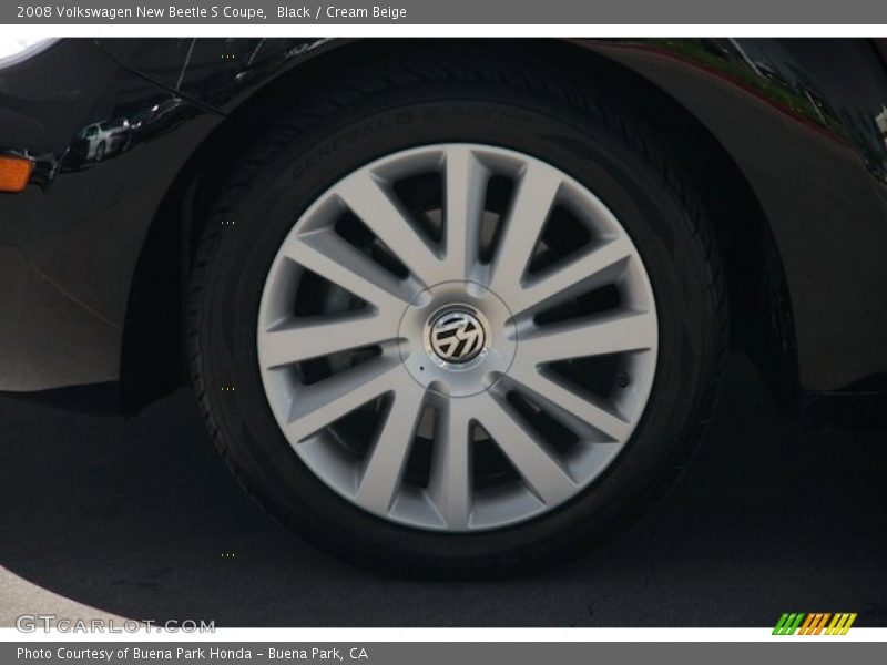 Black / Cream Beige 2008 Volkswagen New Beetle S Coupe