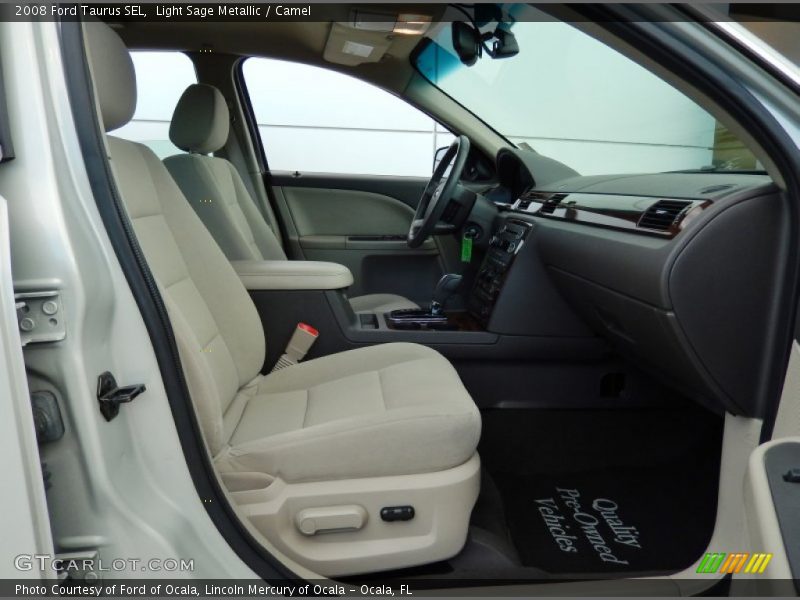 Light Sage Metallic / Camel 2008 Ford Taurus SEL