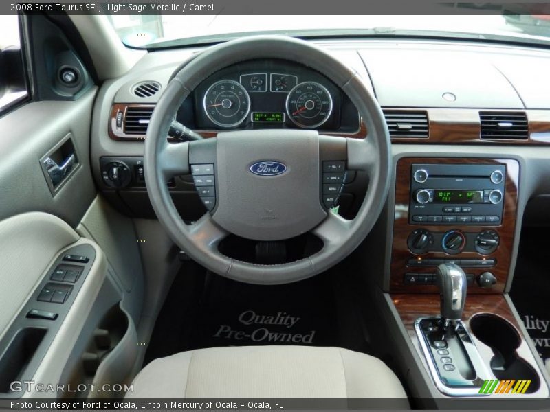Light Sage Metallic / Camel 2008 Ford Taurus SEL