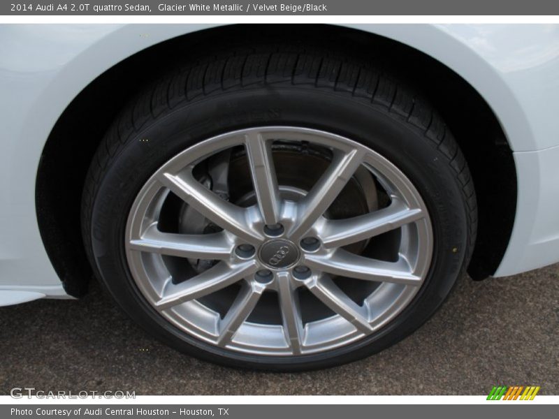 Glacier White Metallic / Velvet Beige/Black 2014 Audi A4 2.0T quattro Sedan