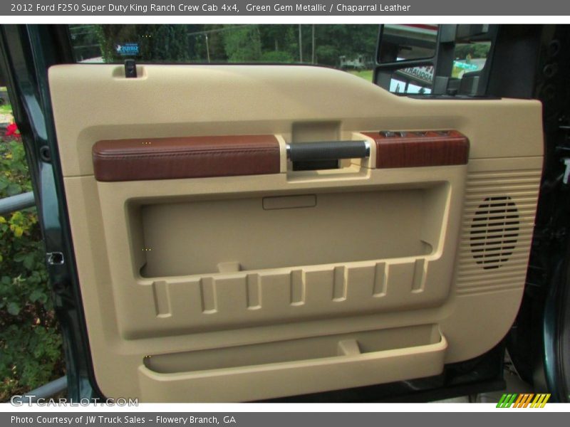 Green Gem Metallic / Chaparral Leather 2012 Ford F250 Super Duty King Ranch Crew Cab 4x4