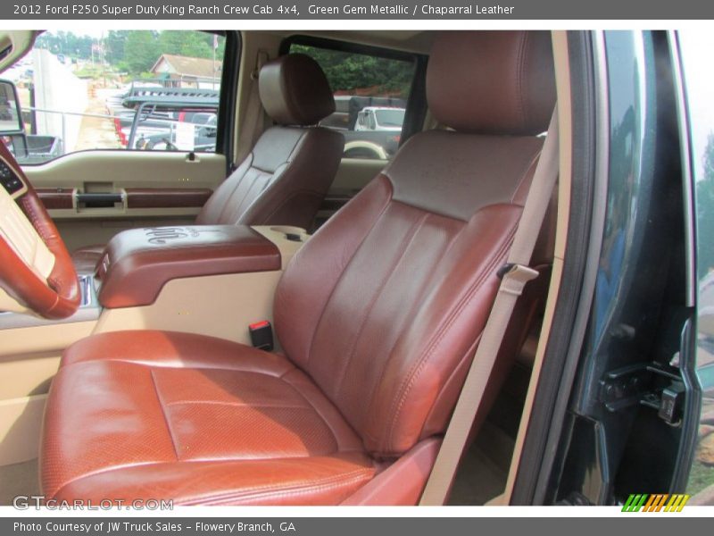 Green Gem Metallic / Chaparral Leather 2012 Ford F250 Super Duty King Ranch Crew Cab 4x4