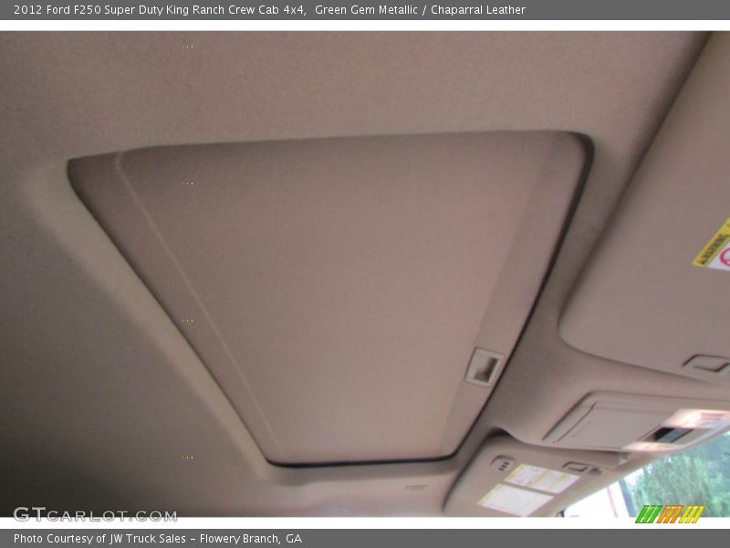 Green Gem Metallic / Chaparral Leather 2012 Ford F250 Super Duty King Ranch Crew Cab 4x4