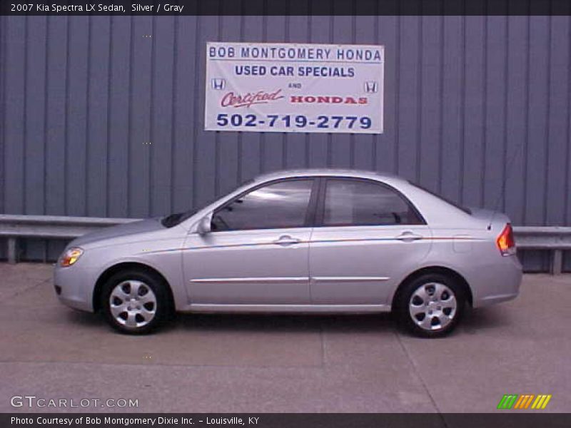Silver / Gray 2007 Kia Spectra LX Sedan