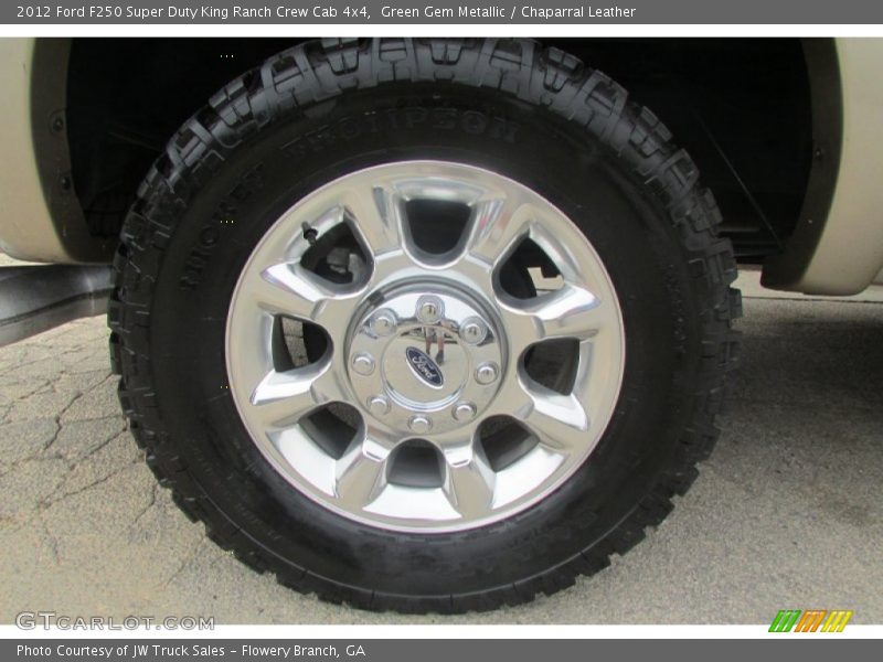 Green Gem Metallic / Chaparral Leather 2012 Ford F250 Super Duty King Ranch Crew Cab 4x4