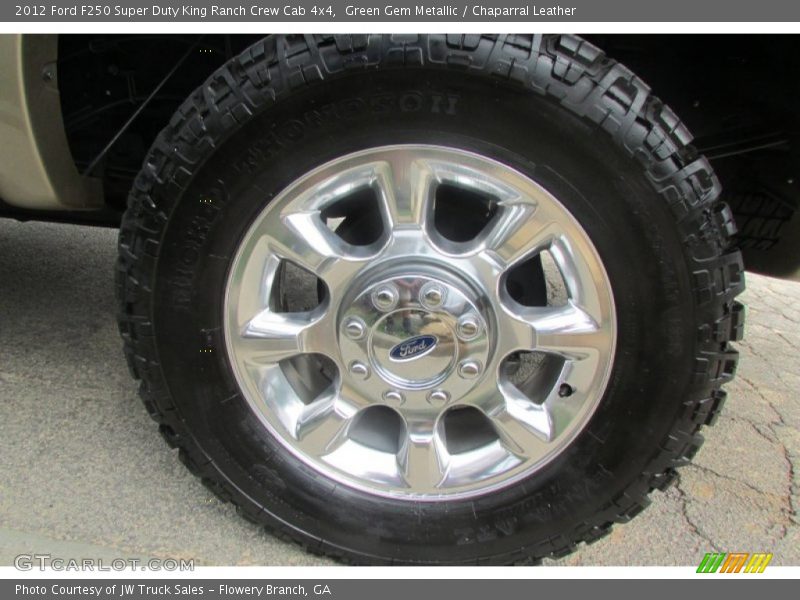 Green Gem Metallic / Chaparral Leather 2012 Ford F250 Super Duty King Ranch Crew Cab 4x4