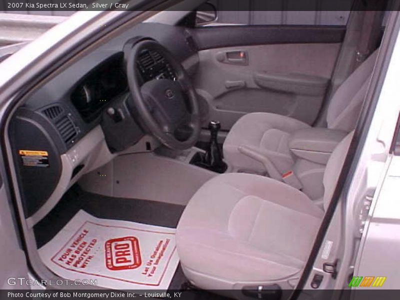 Silver / Gray 2007 Kia Spectra LX Sedan
