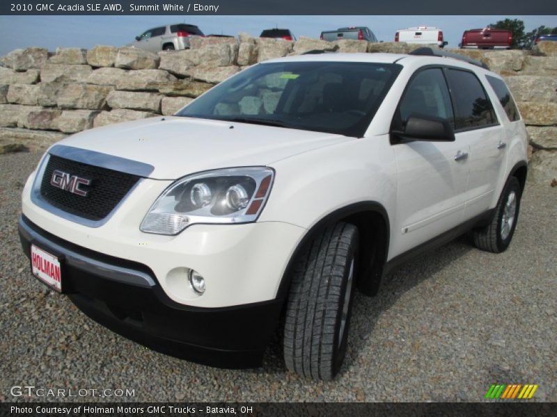 Summit White / Ebony 2010 GMC Acadia SLE AWD