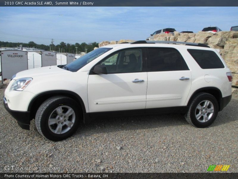 Summit White / Ebony 2010 GMC Acadia SLE AWD
