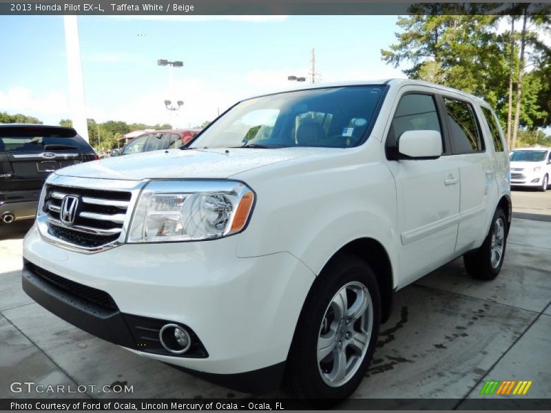 Taffeta White / Beige 2013 Honda Pilot EX-L
