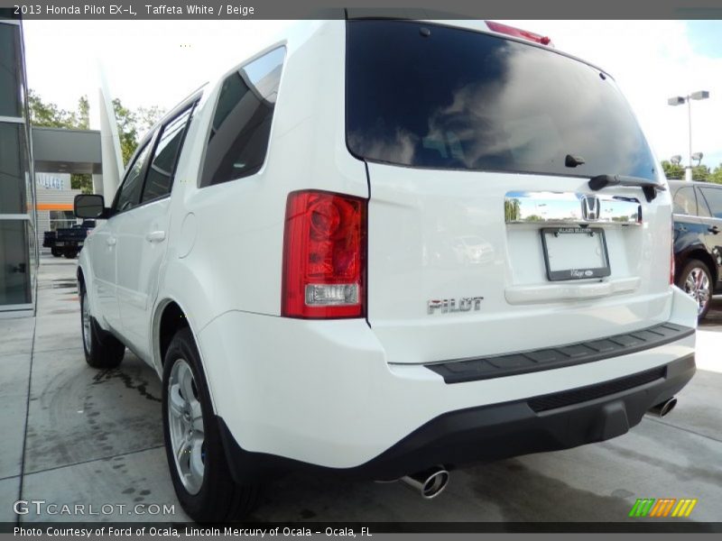 Taffeta White / Beige 2013 Honda Pilot EX-L