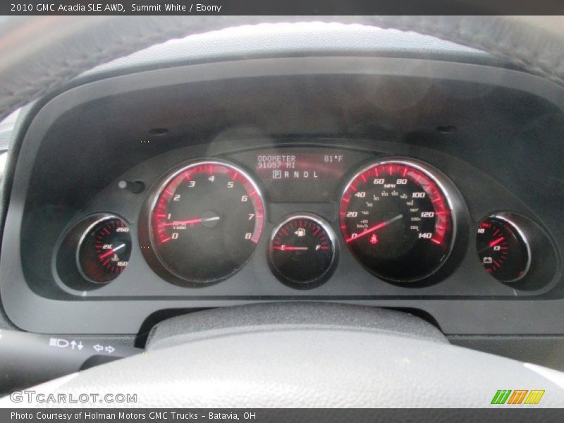 Summit White / Ebony 2010 GMC Acadia SLE AWD