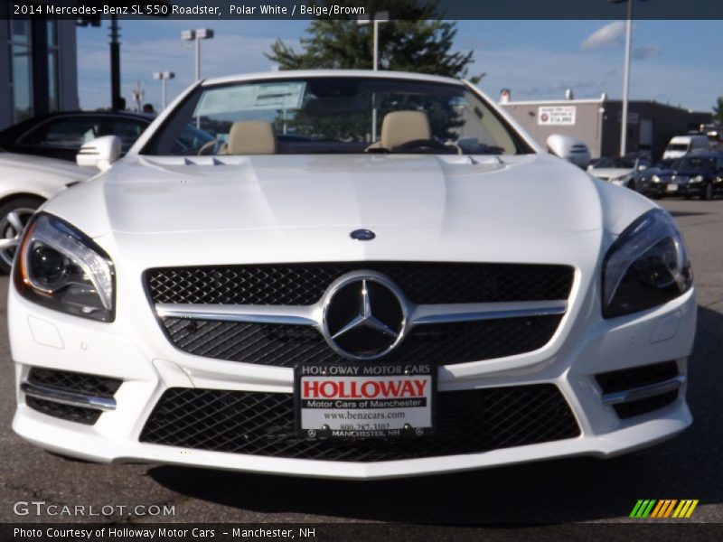 Polar White / Beige/Brown 2014 Mercedes-Benz SL 550 Roadster