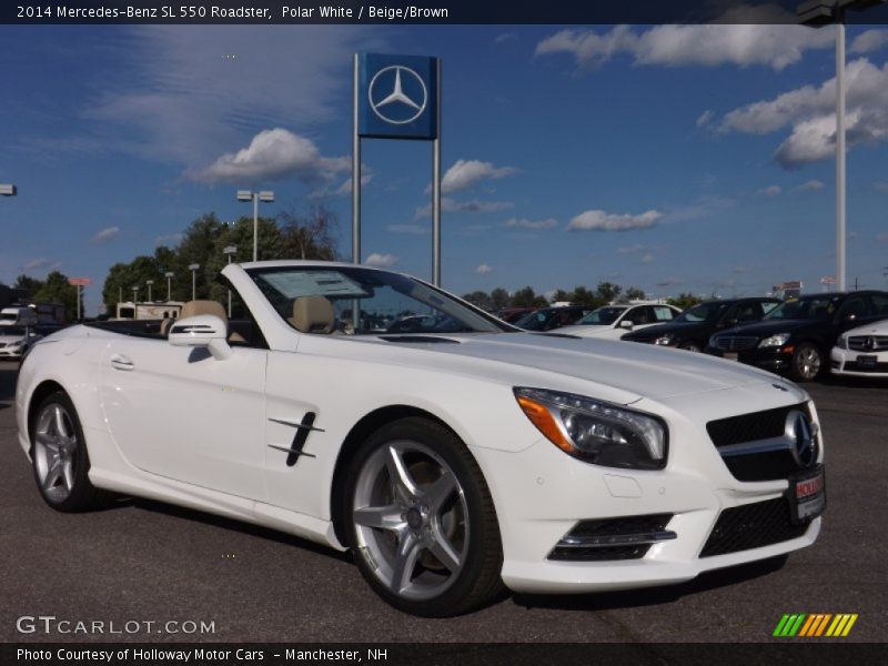 Polar White / Beige/Brown 2014 Mercedes-Benz SL 550 Roadster