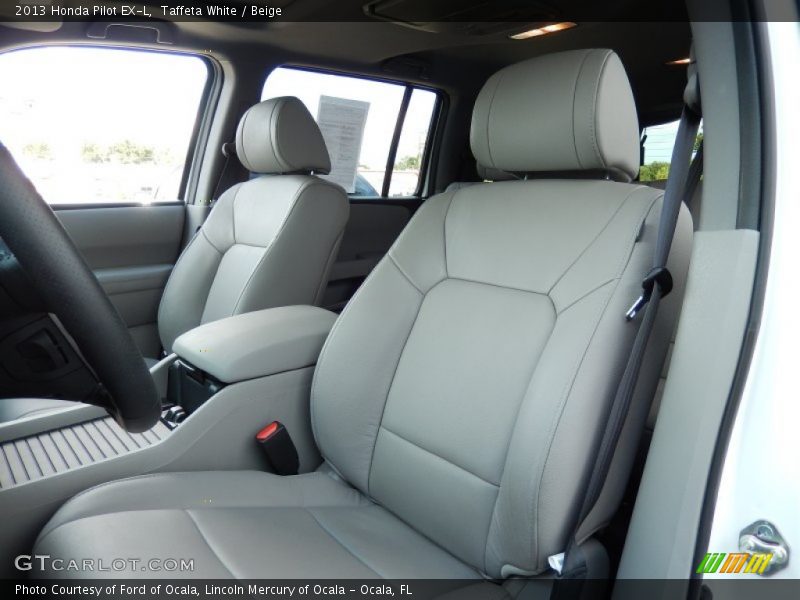 Taffeta White / Beige 2013 Honda Pilot EX-L