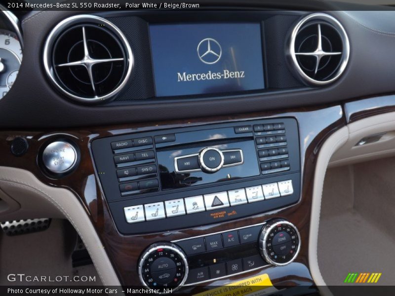 Polar White / Beige/Brown 2014 Mercedes-Benz SL 550 Roadster