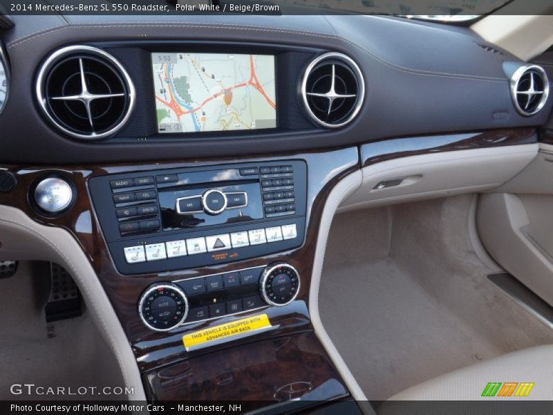 Polar White / Beige/Brown 2014 Mercedes-Benz SL 550 Roadster
