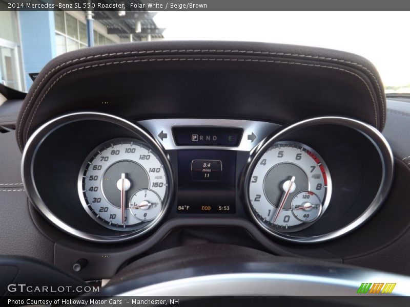 Polar White / Beige/Brown 2014 Mercedes-Benz SL 550 Roadster