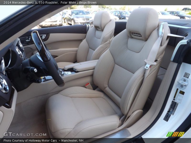 Polar White / Beige/Brown 2014 Mercedes-Benz SL 550 Roadster