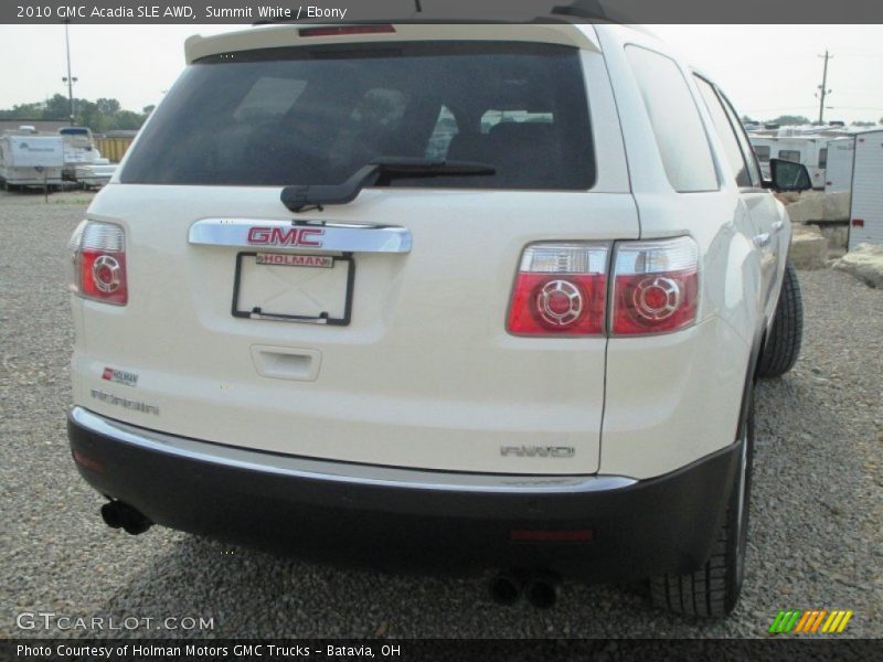 Summit White / Ebony 2010 GMC Acadia SLE AWD