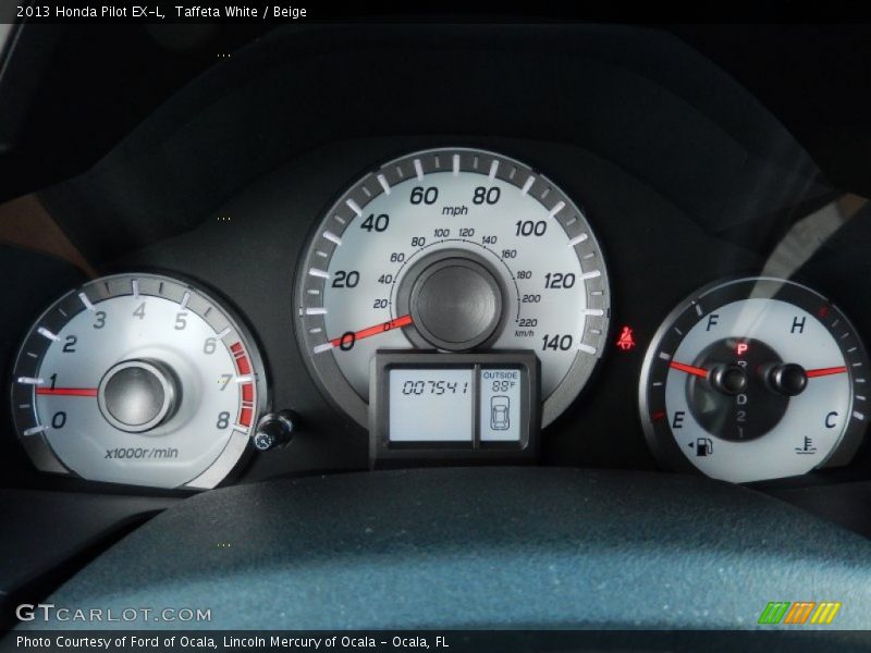 Taffeta White / Beige 2013 Honda Pilot EX-L