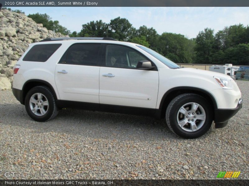 Summit White / Ebony 2010 GMC Acadia SLE AWD