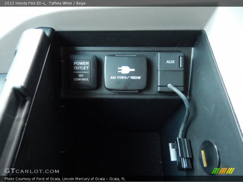 Taffeta White / Beige 2013 Honda Pilot EX-L