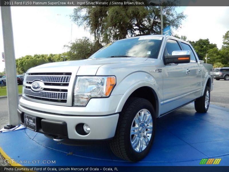 Ingot Silver Metallic / Sienna Brown/Black 2011 Ford F150 Platinum SuperCrew 4x4