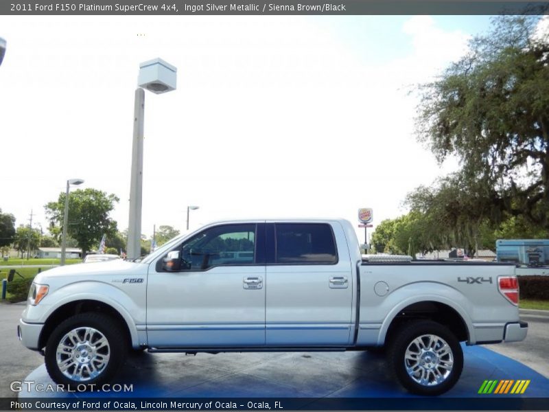 Ingot Silver Metallic / Sienna Brown/Black 2011 Ford F150 Platinum SuperCrew 4x4