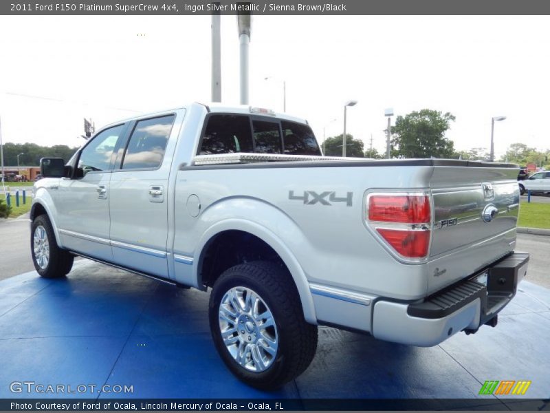 Ingot Silver Metallic / Sienna Brown/Black 2011 Ford F150 Platinum SuperCrew 4x4