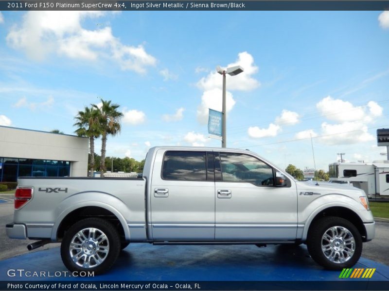 Ingot Silver Metallic / Sienna Brown/Black 2011 Ford F150 Platinum SuperCrew 4x4