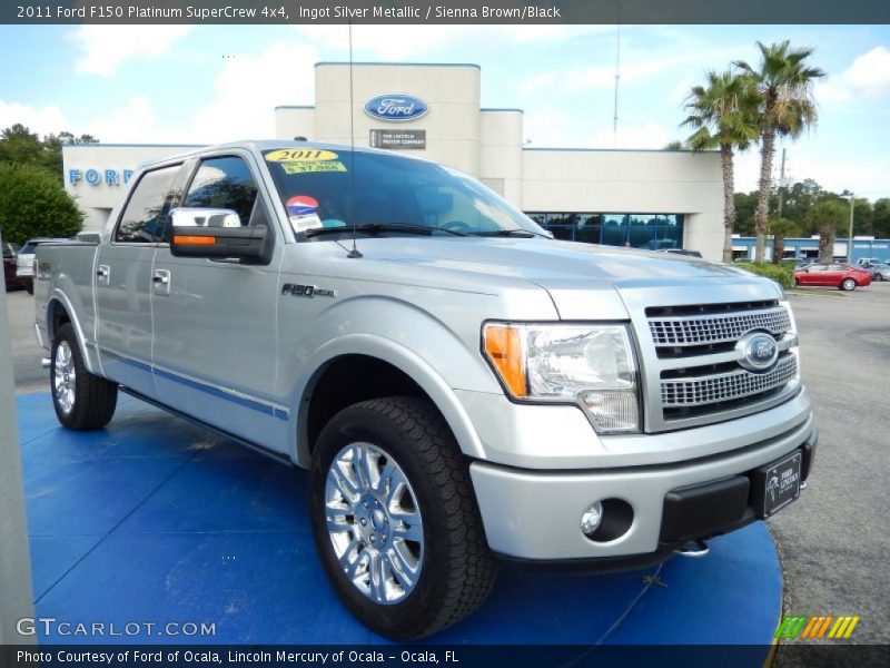 Ingot Silver Metallic / Sienna Brown/Black 2011 Ford F150 Platinum SuperCrew 4x4
