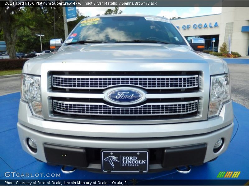 Ingot Silver Metallic / Sienna Brown/Black 2011 Ford F150 Platinum SuperCrew 4x4