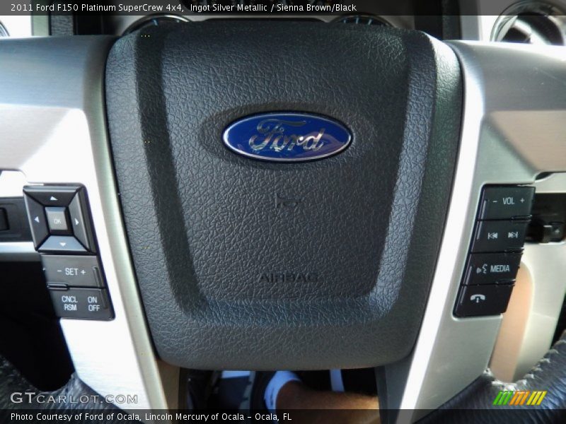 Ingot Silver Metallic / Sienna Brown/Black 2011 Ford F150 Platinum SuperCrew 4x4