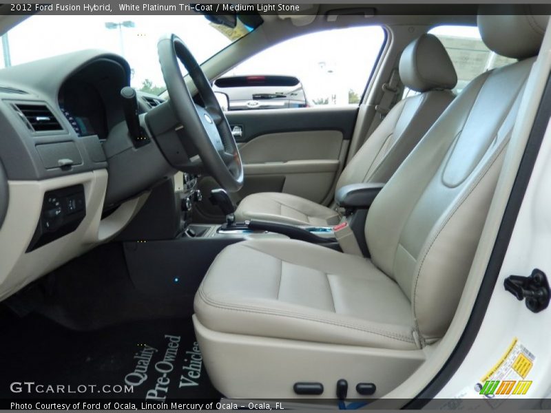  2012 Fusion Hybrid Medium Light Stone Interior