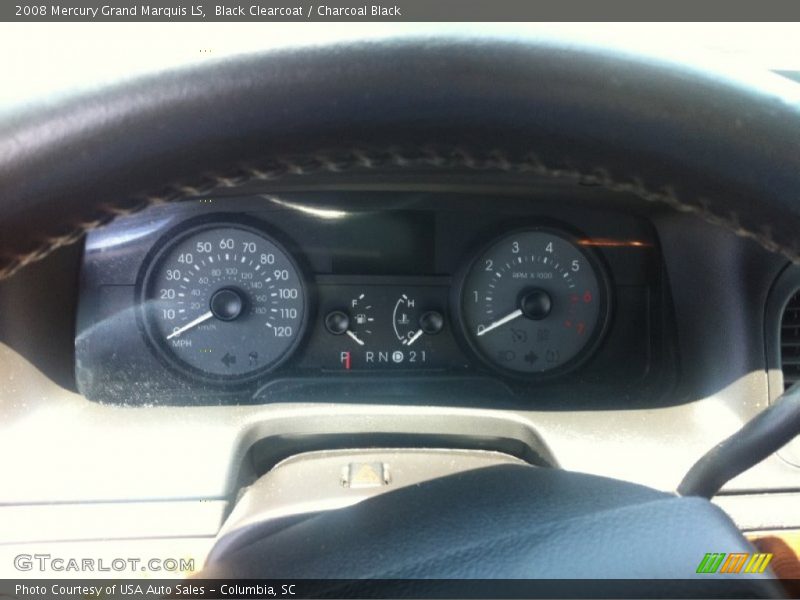 Black Clearcoat / Charcoal Black 2008 Mercury Grand Marquis LS