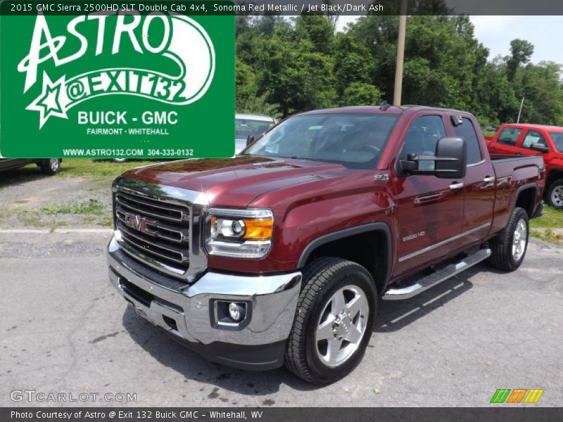 Sonoma Red Metallic / Jet Black/Dark Ash 2015 GMC Sierra 2500HD SLT Double Cab 4x4