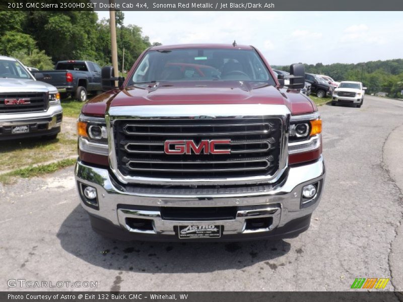 Sonoma Red Metallic / Jet Black/Dark Ash 2015 GMC Sierra 2500HD SLT Double Cab 4x4