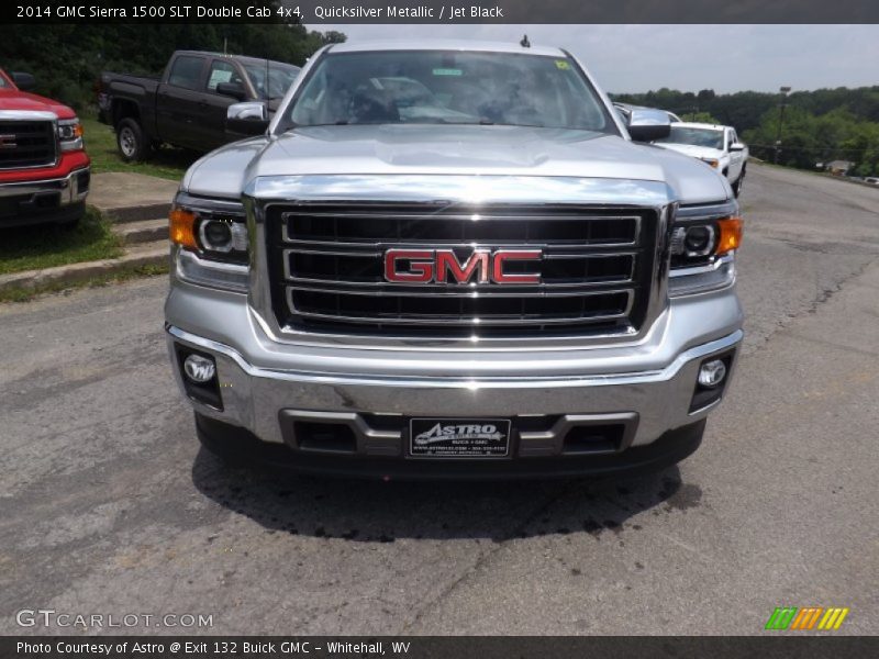 Quicksilver Metallic / Jet Black 2014 GMC Sierra 1500 SLT Double Cab 4x4